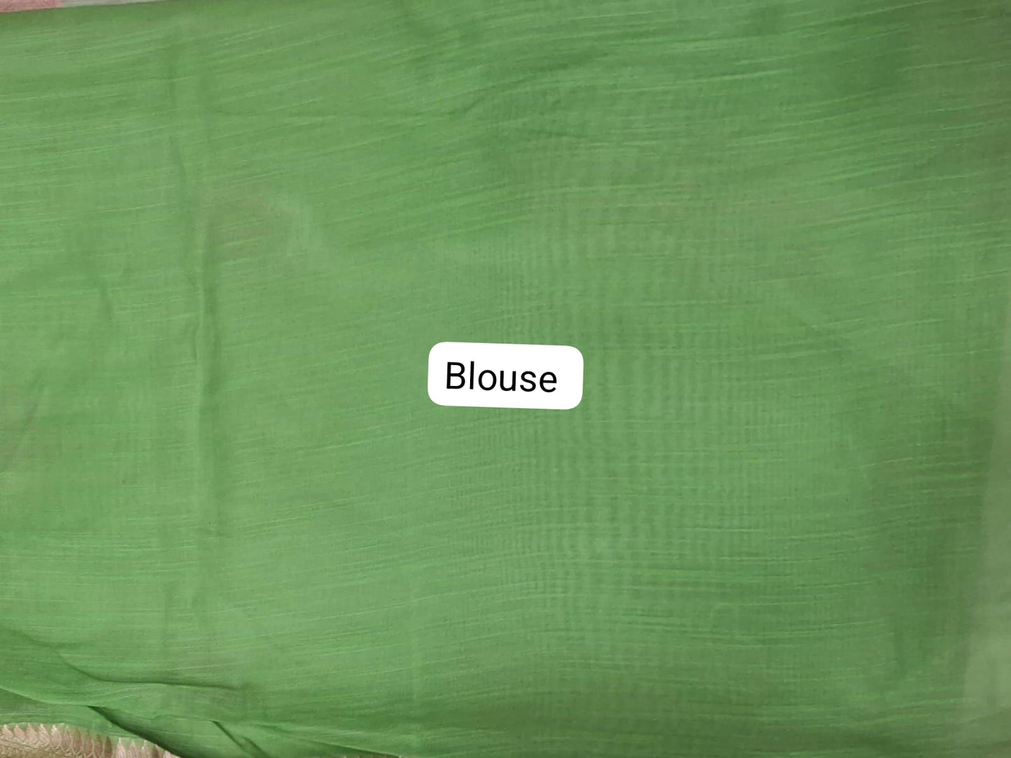 Off-White Munga Cotton Saree blouse