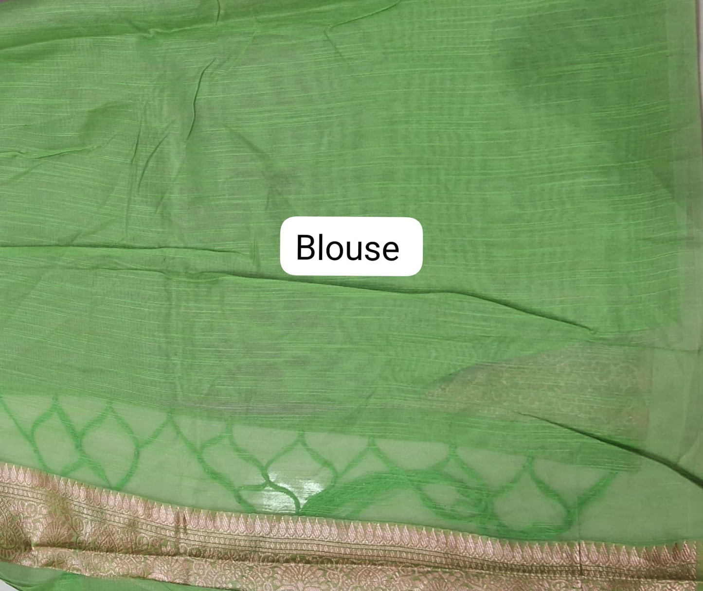 Lavender Munga Cotton Saree blouse