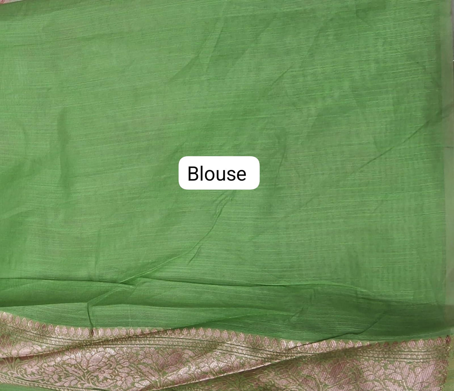 Off-White Munga Cotton Saree blouse