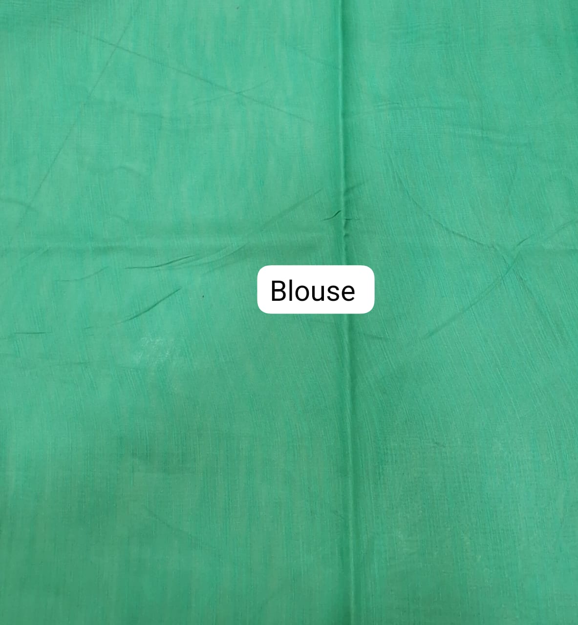 Mint Green Munga Cotton Saree Blouse