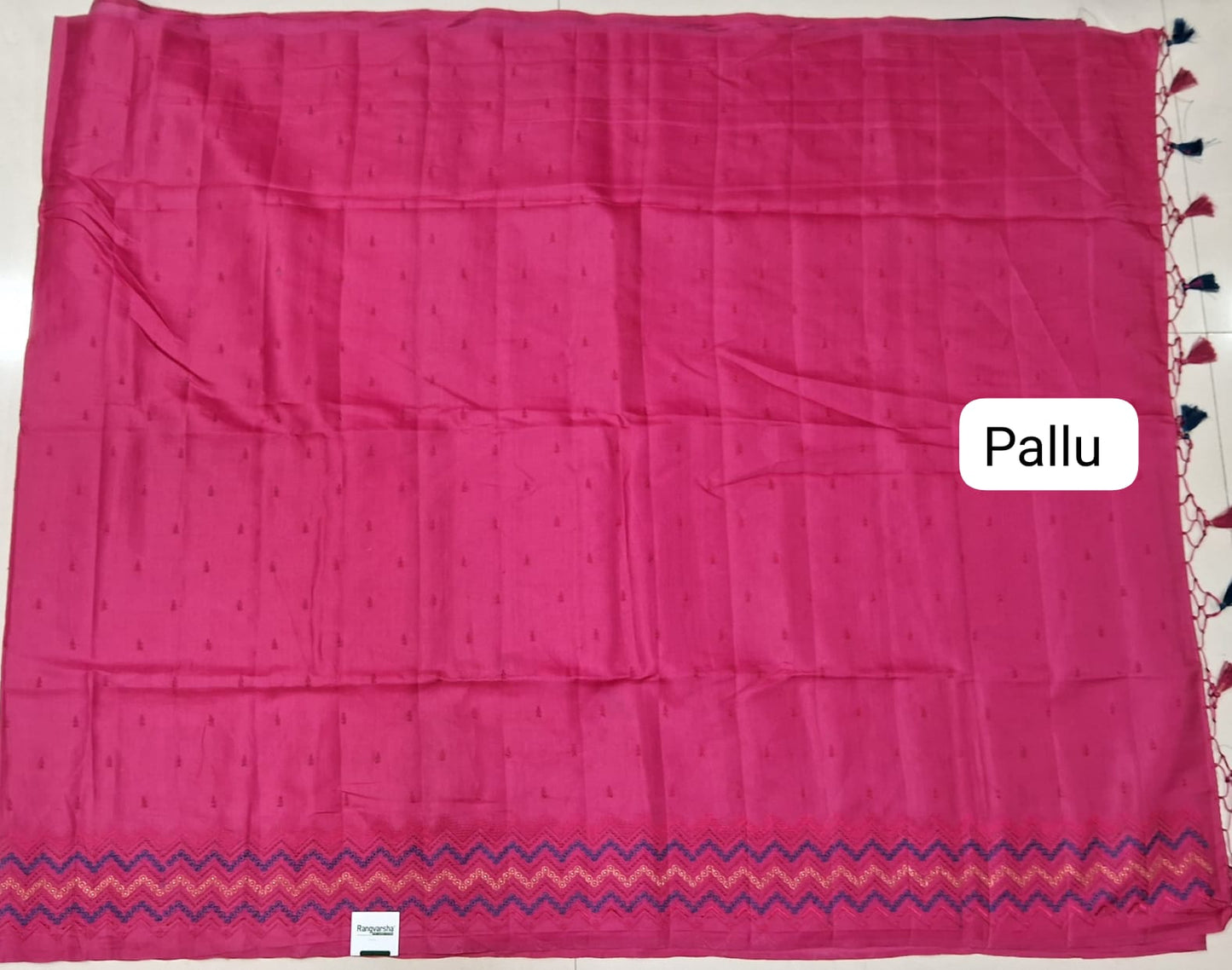 Sorbet Pink Matka Silk Saree pallu