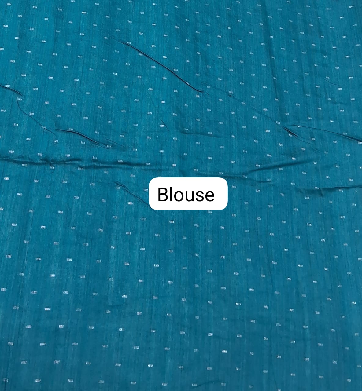 Sky Blue Matka Silk Saree blouse