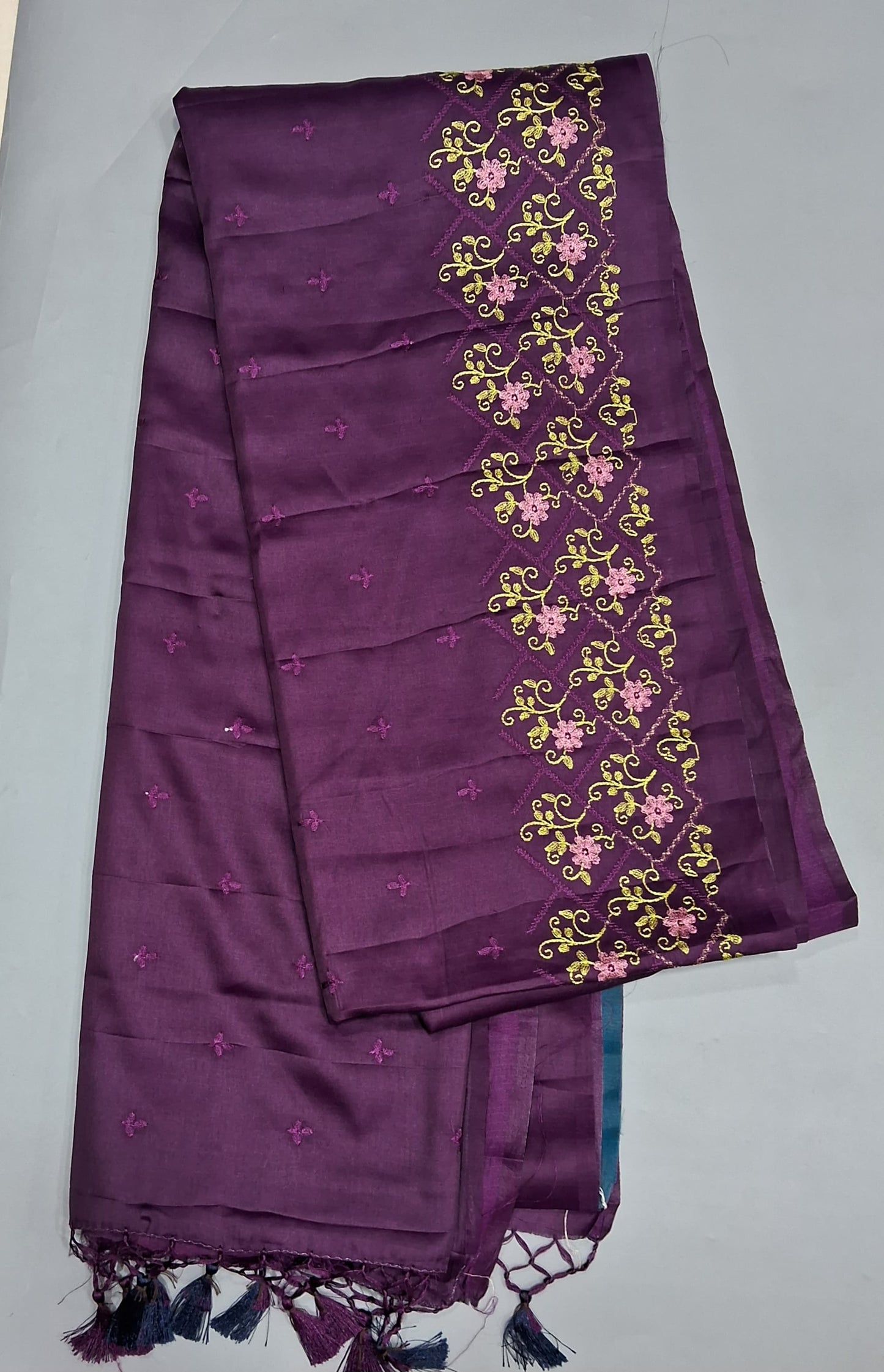 Wine Matka Silk Saree