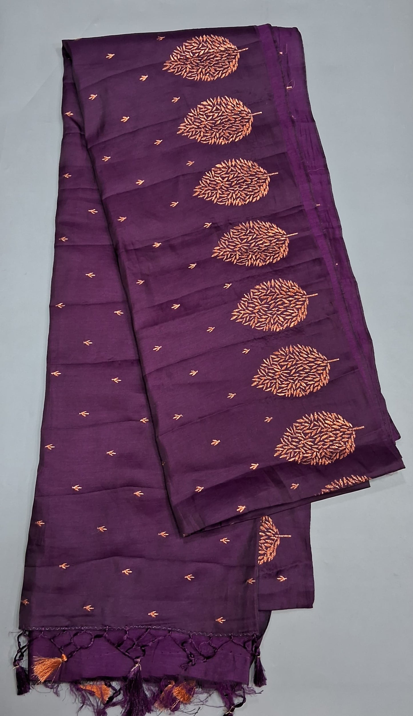Wine Matka Silk Saree