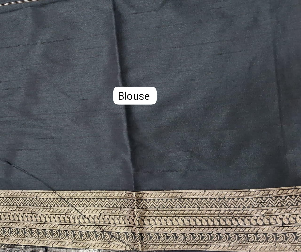 Black Matka Silk Saree Blouse
