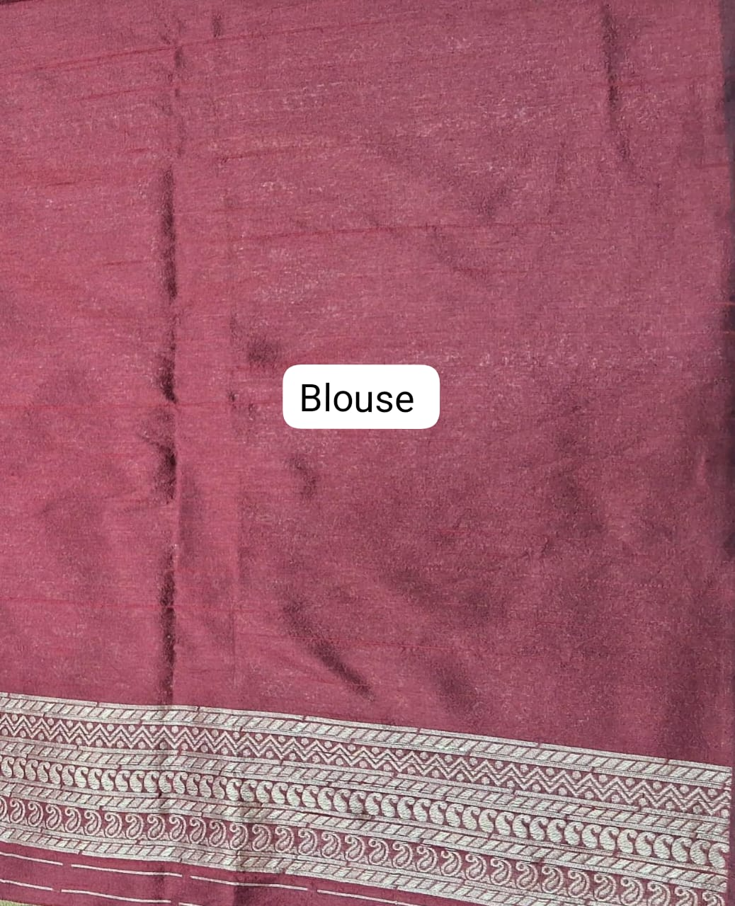 Maroon Matka Silk Saree Blouse