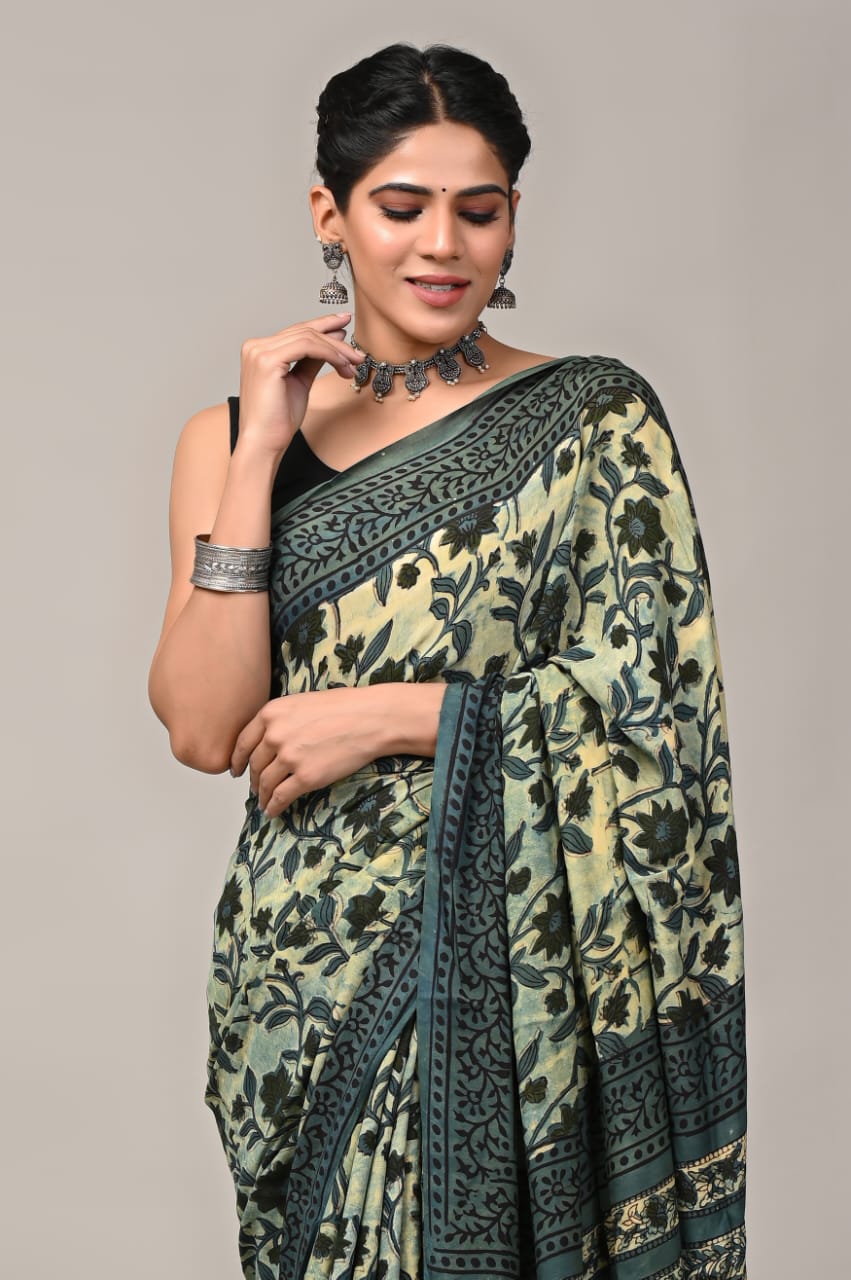 Light Blue Modal Silk Saree