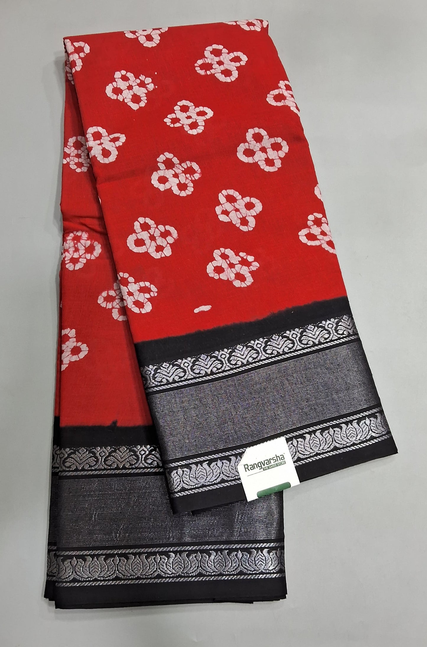 Red Sungudi Cotton Saree