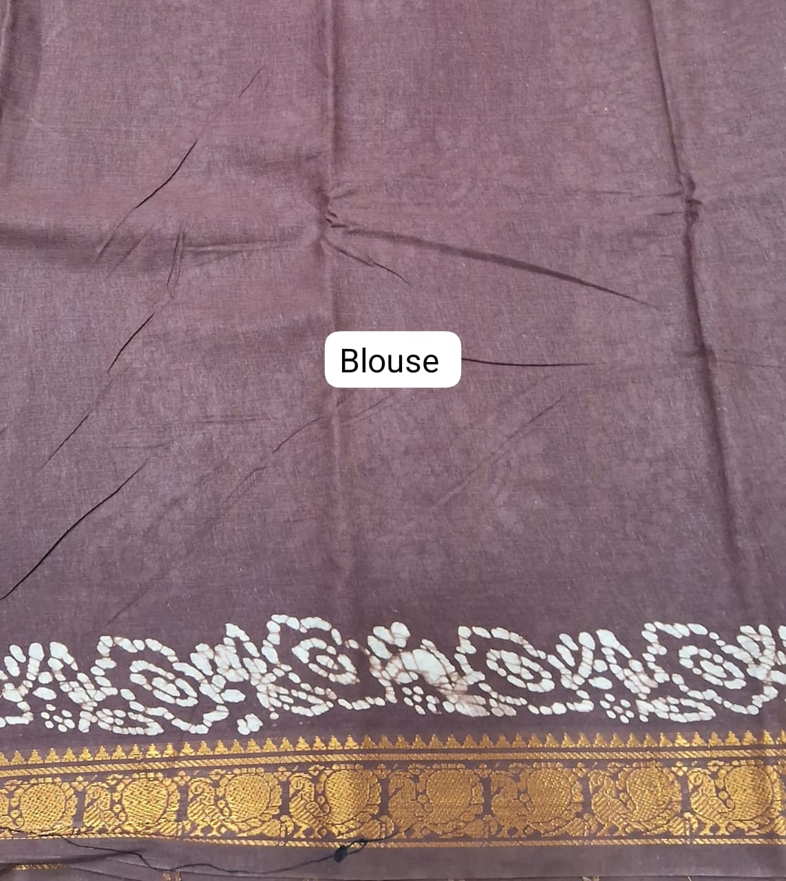 Black Sungudi Cotton Saree Blouse