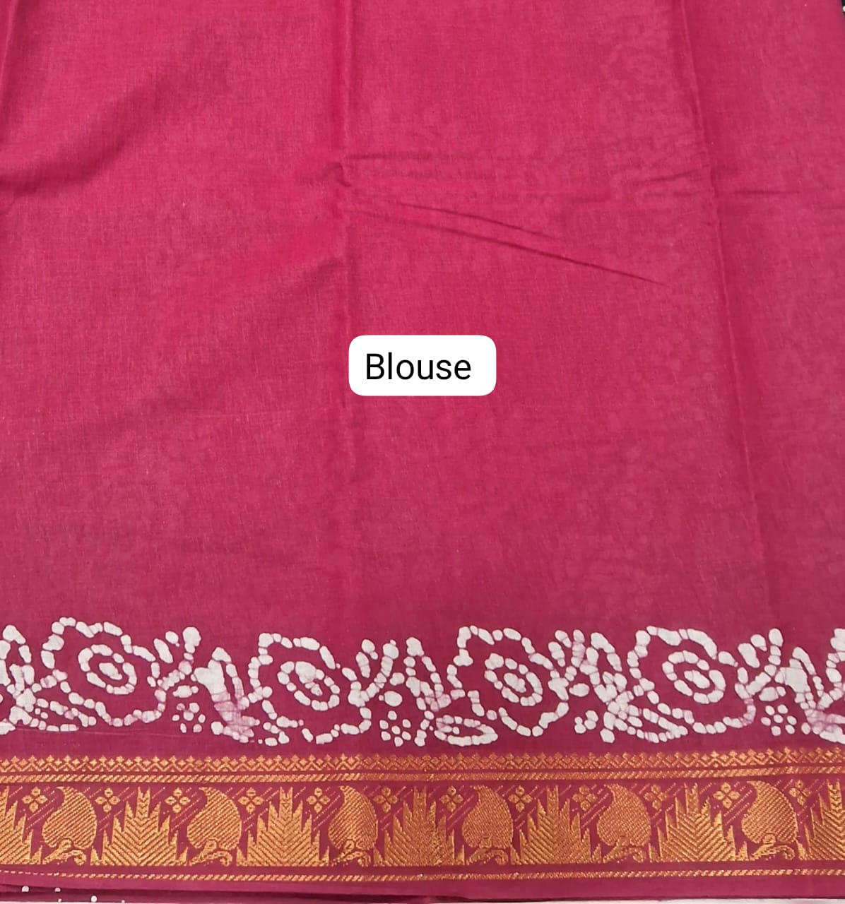 Black Sungudi Cotton Saree Blouse