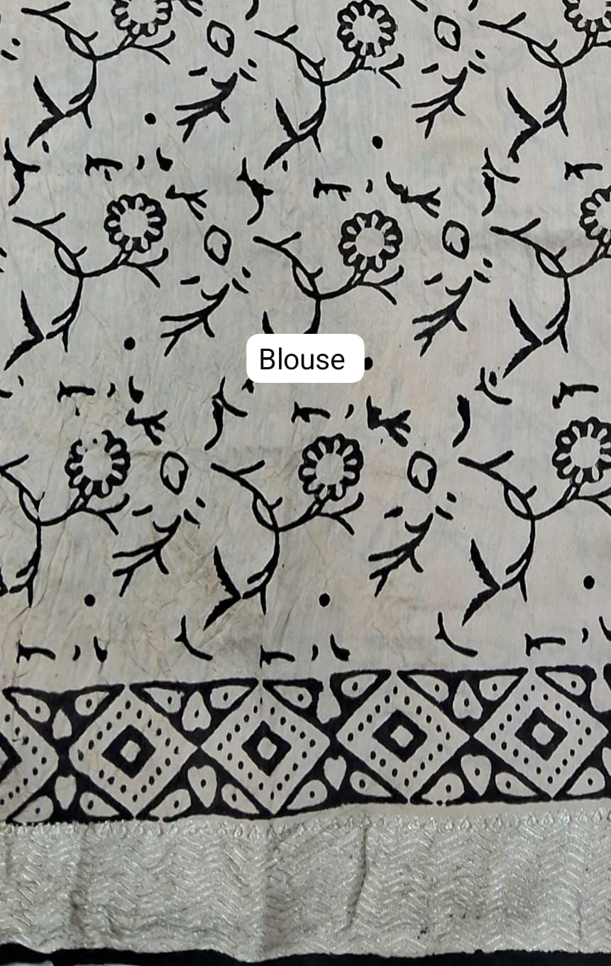 Maroon Maheshwari Cotton Saree blouse