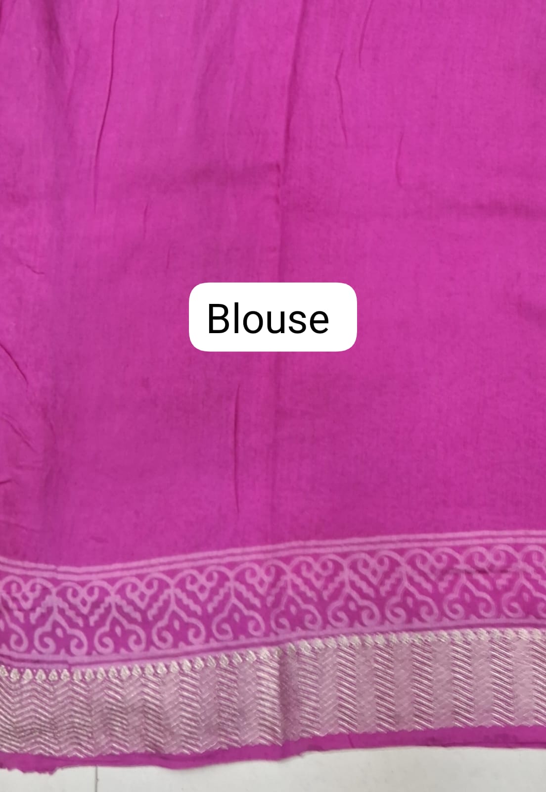 Pink Maheshwari Cotton Saree blouse