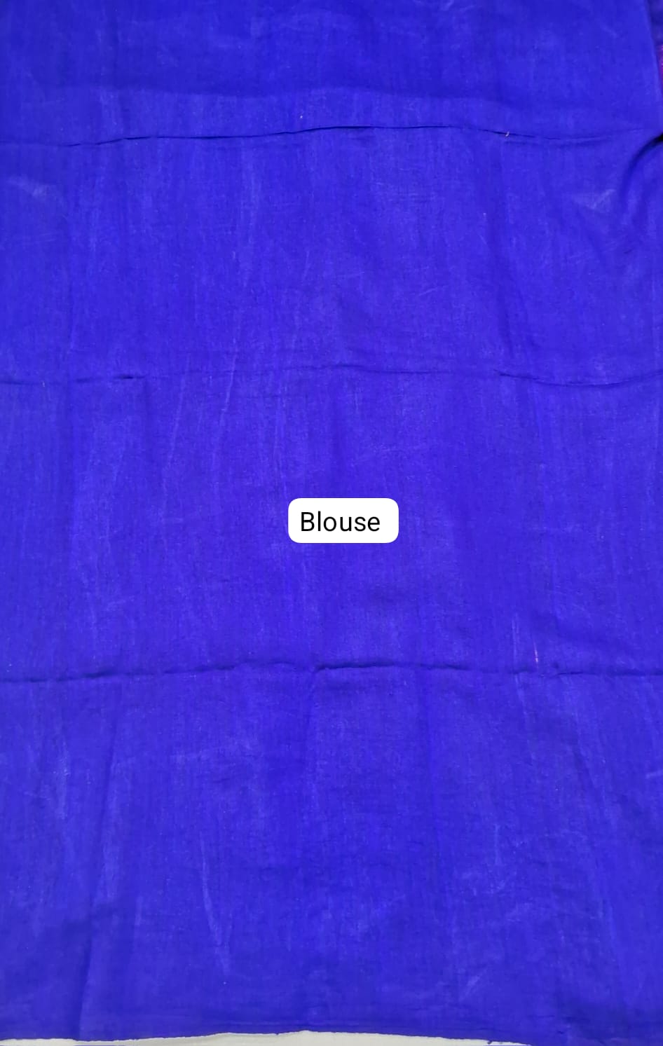 Rani Pink Pure Matka Silk Saree blouse