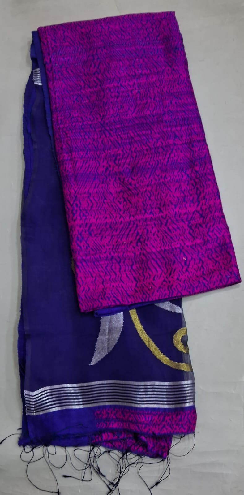 Rani Pink Pure Matka Silk Saree