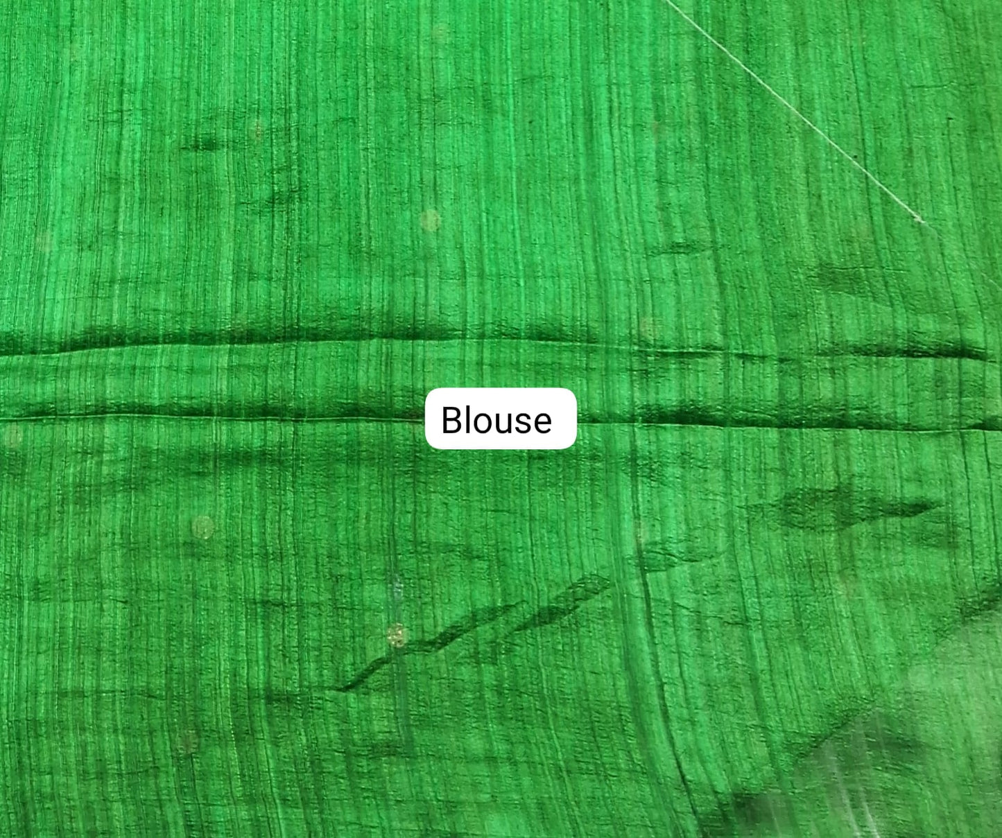 Green Pure Matka Silk Saree Blouse