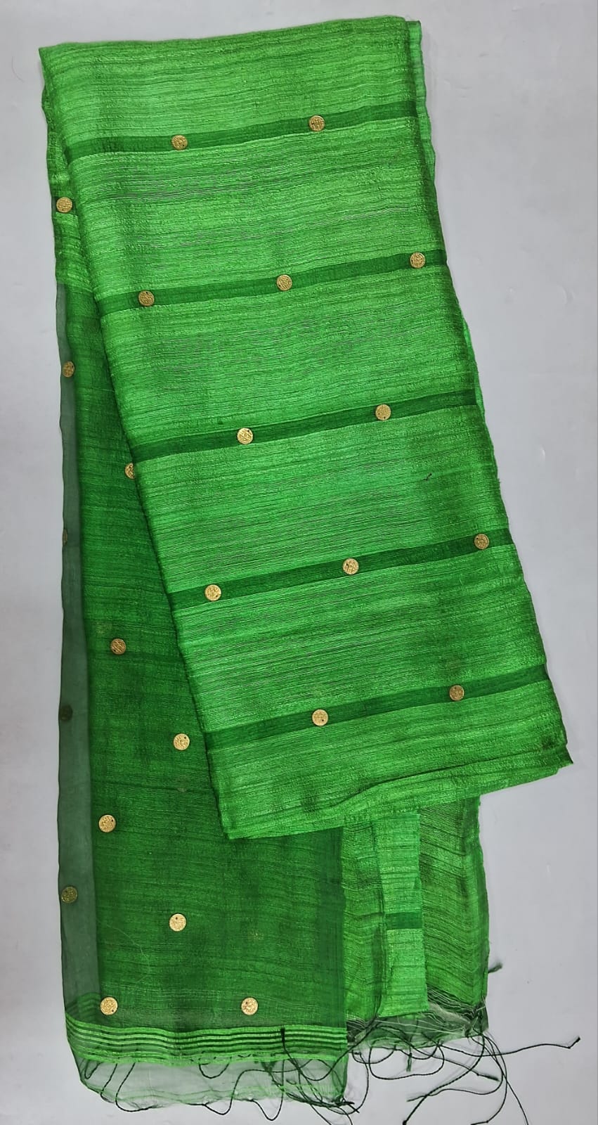 Green Pure Matka Silk Saree