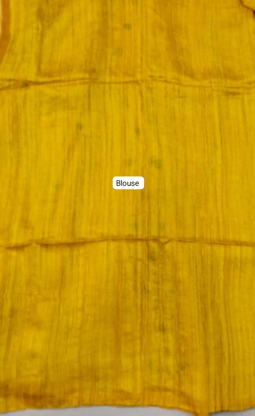 Mango Yellow Pure Matka Silk Saree Blouse