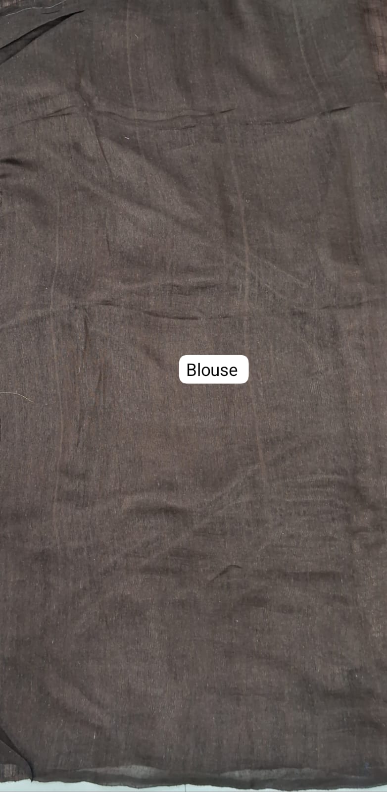 Walnut Brown Pure Matka Silk Saree Blouse