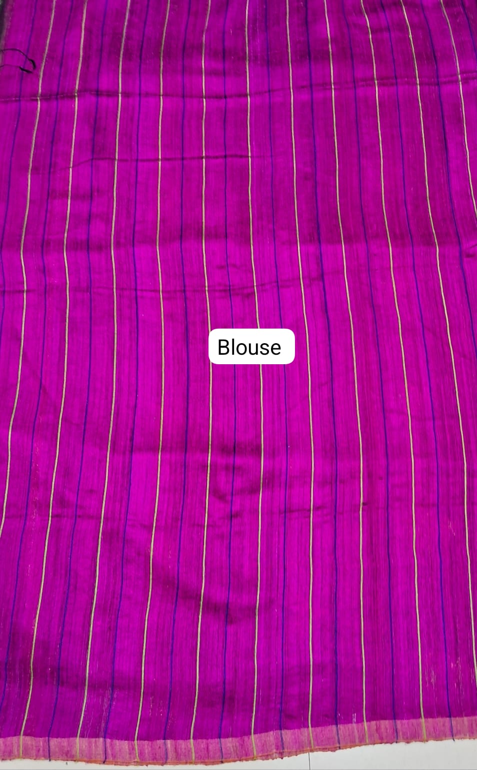 Rani Pink Pure Matka Silk Saree Blouse