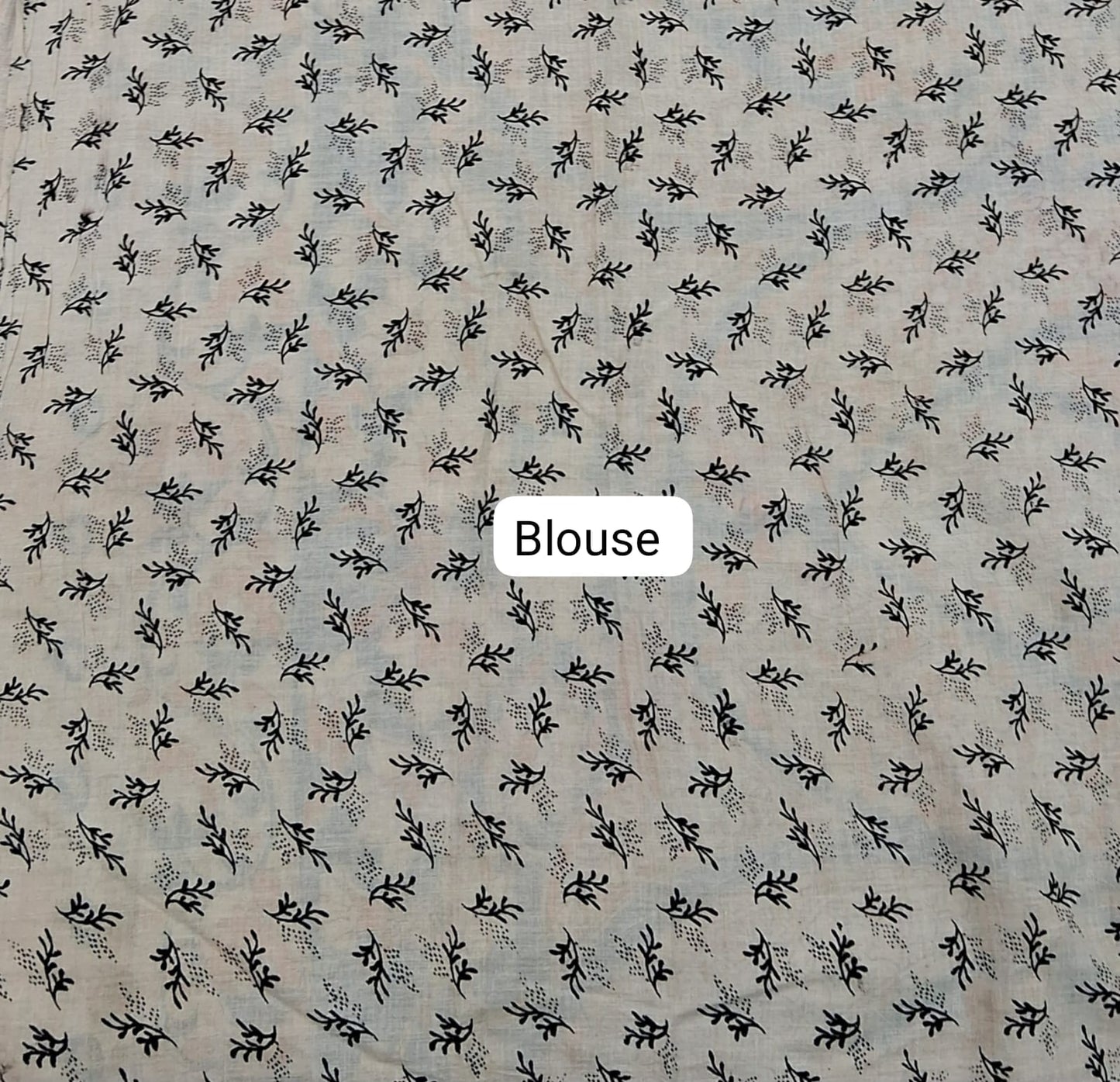 Cream Cotton Saree Blouse