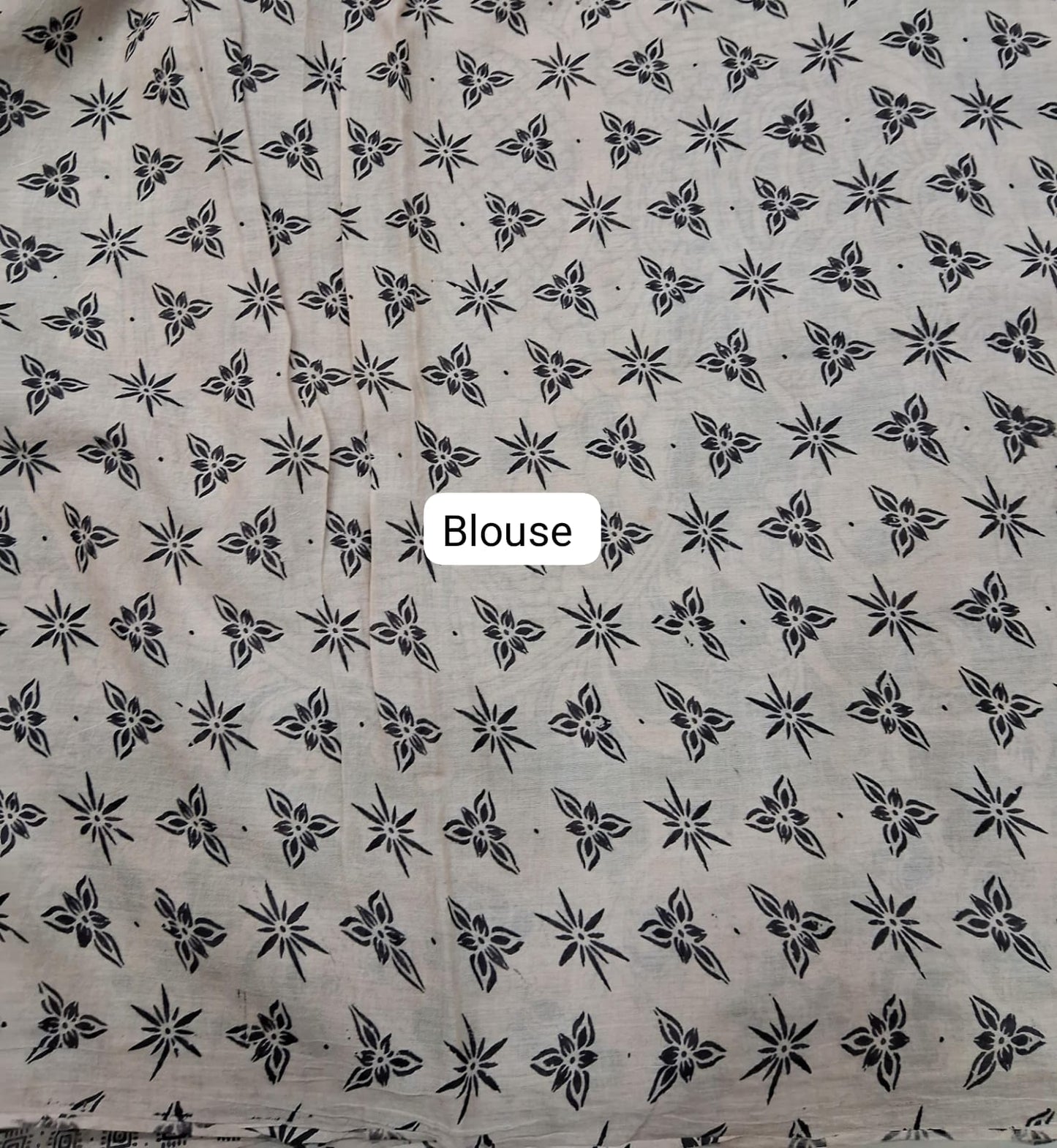 Olive Green kalamkari Cotton Saree blouse
