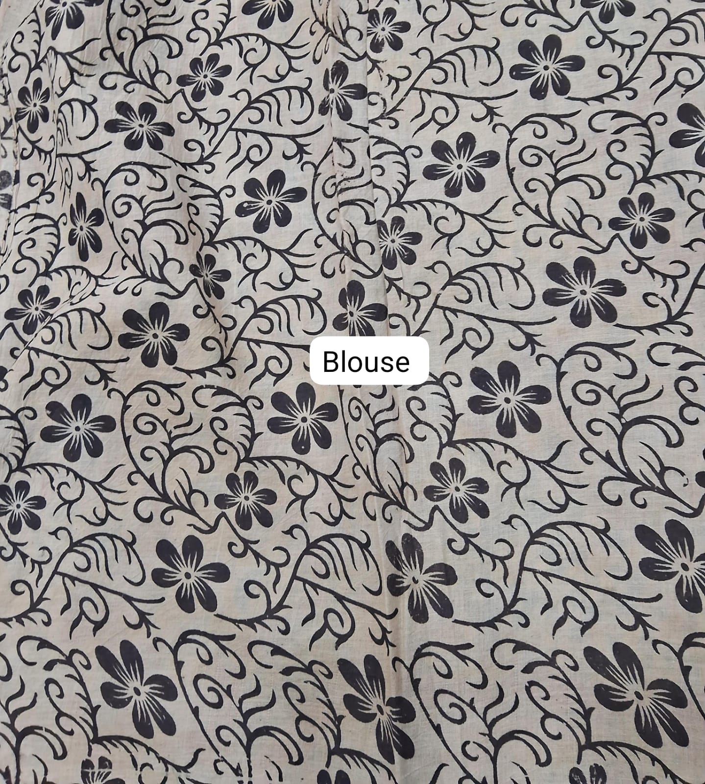 Maroon kalamkari Cotton Saree blouse