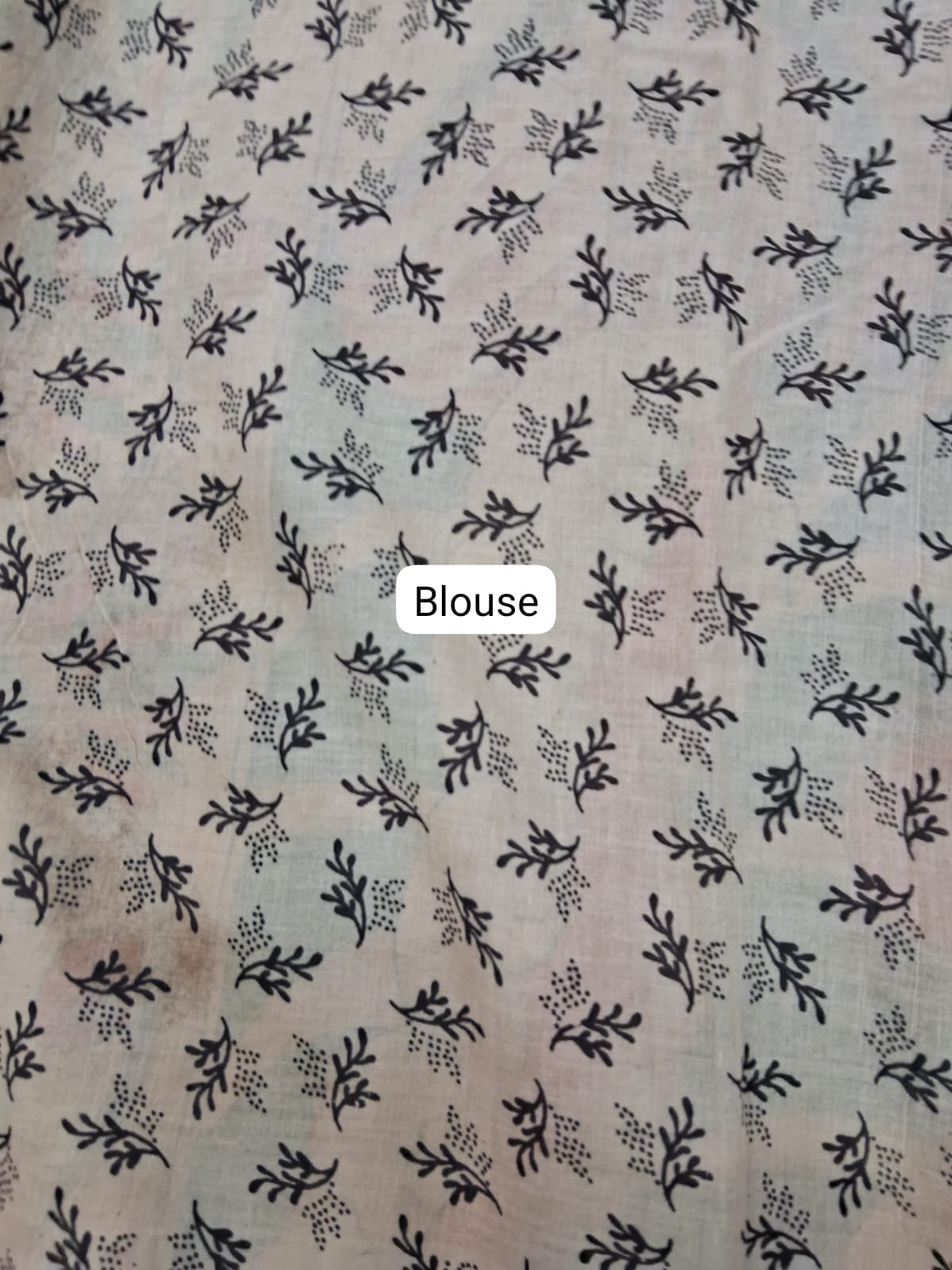 Cream kalamkari Cotton Saree blouse