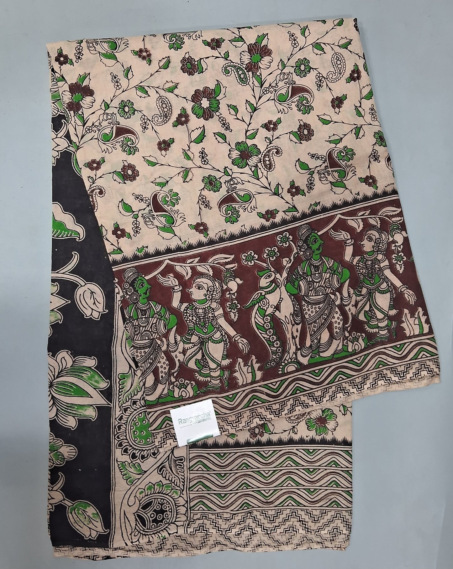 Cream Cotton Saree