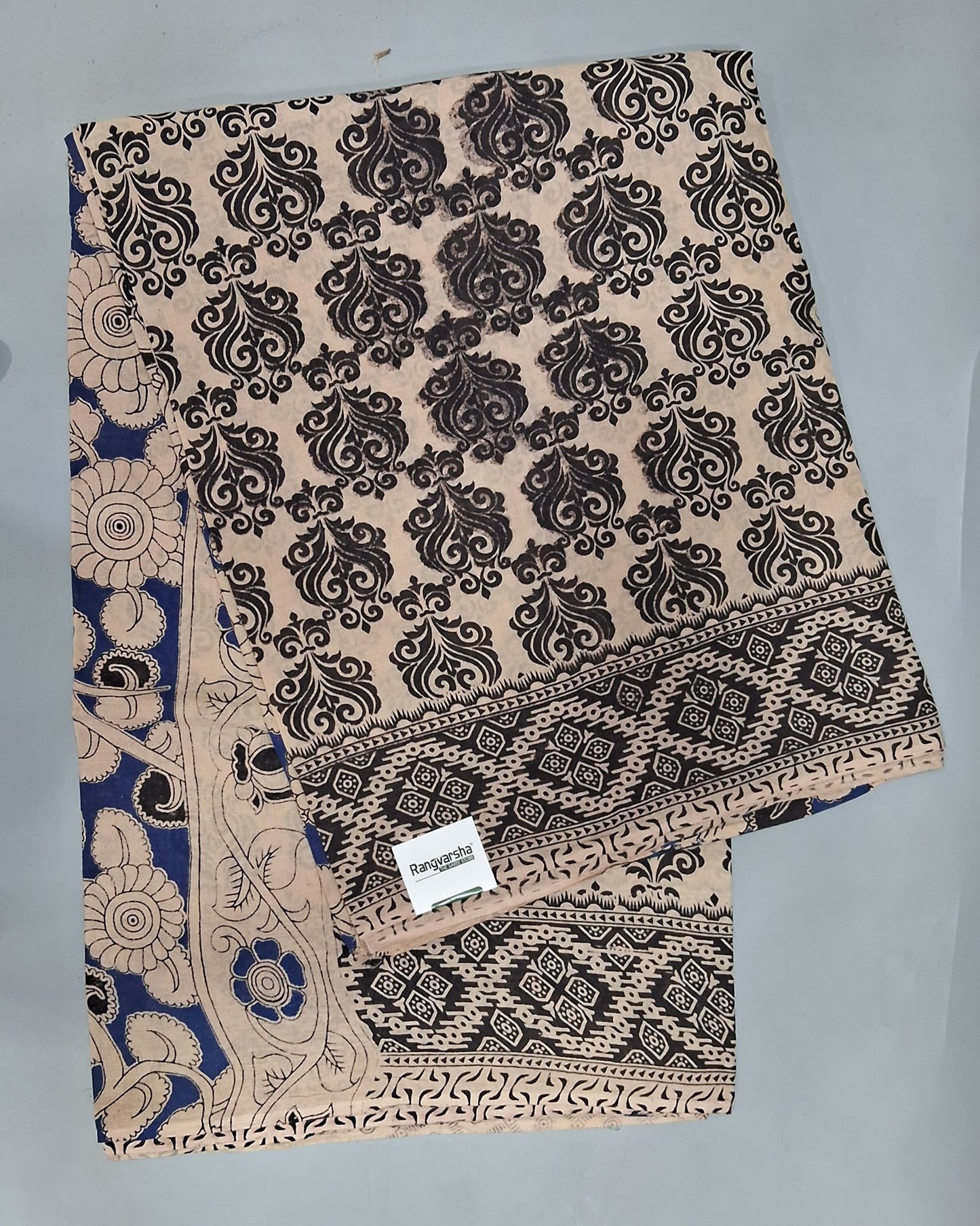 Beige Cotton Saree
