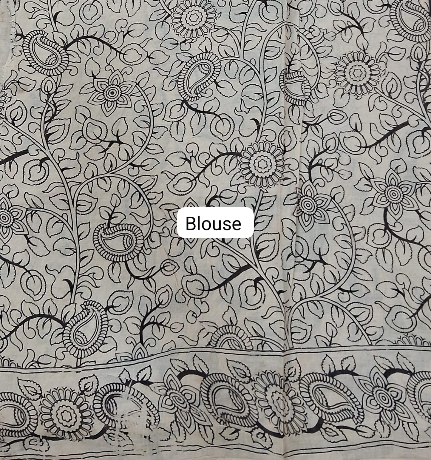 Black Cotton Saree blouse