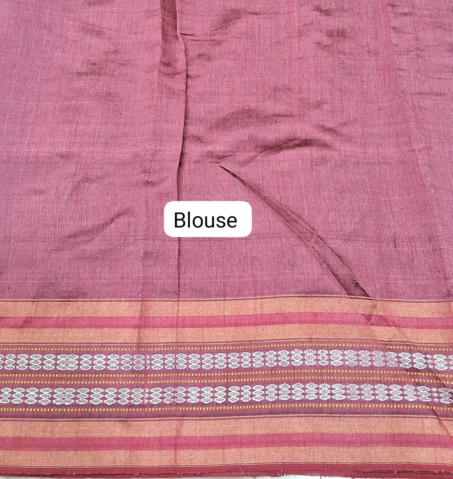 Navy Blue Khadhi Pure Pattu Saree blouse