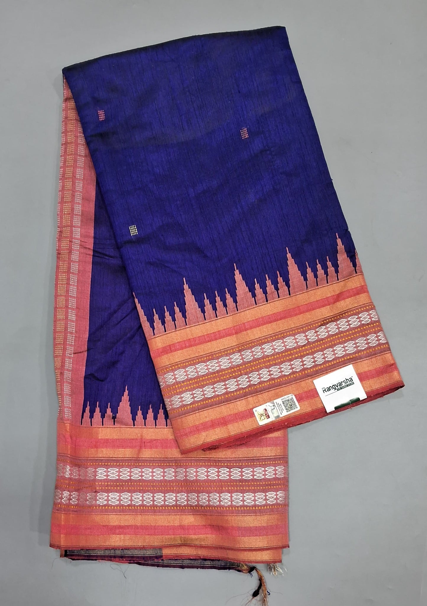 Navy Blue Khadhi Pure Pattu Saree