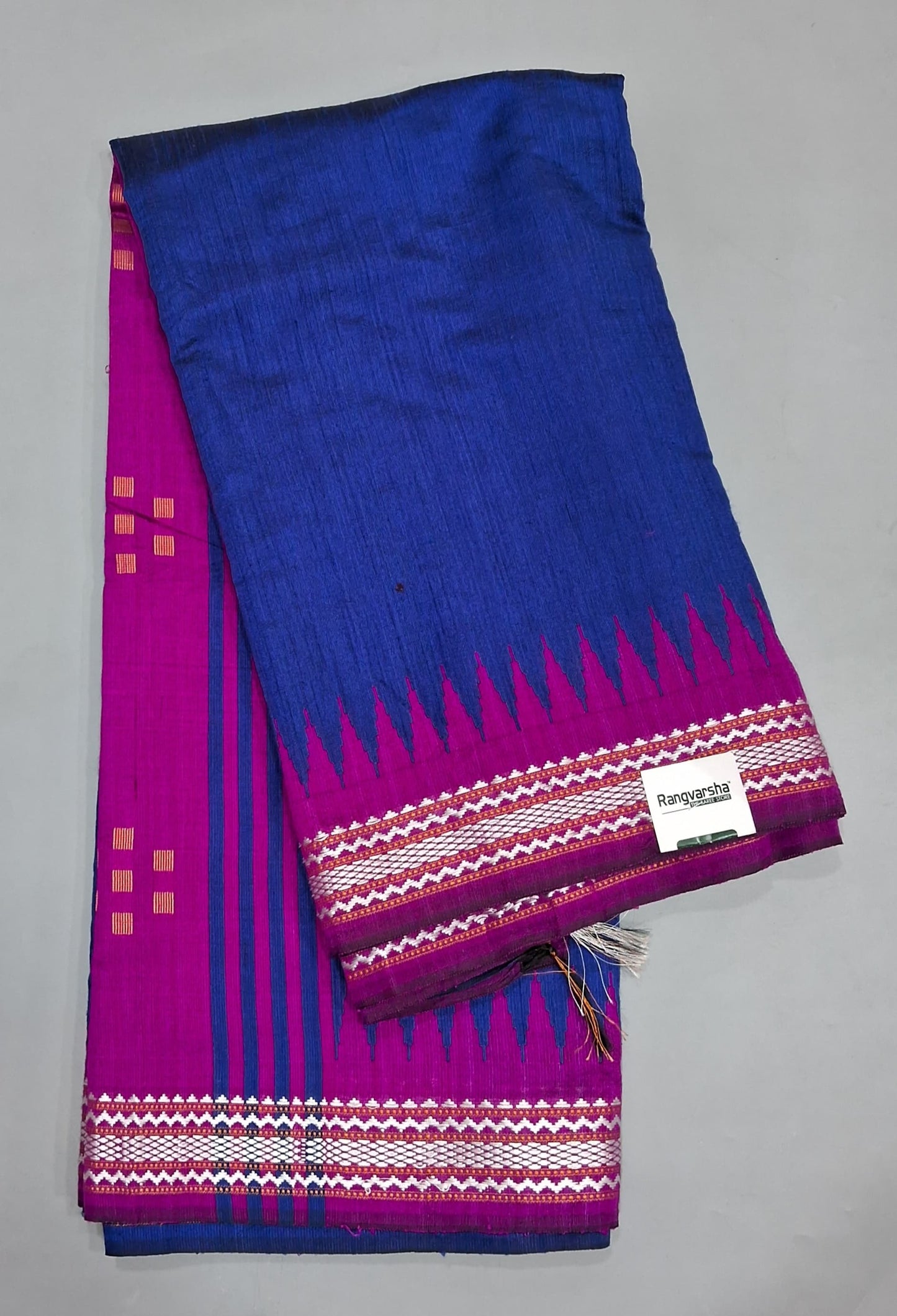 Blue Plain Khadhi Pure Pattu Saree