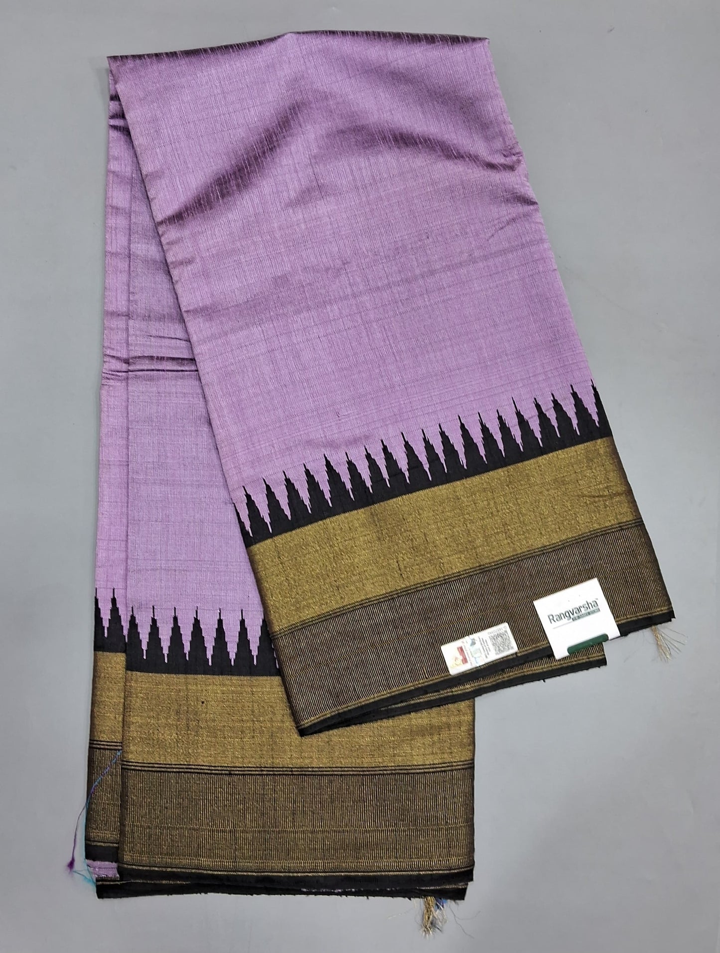 Lavender Plain Khadhi Pure Pattu Saree