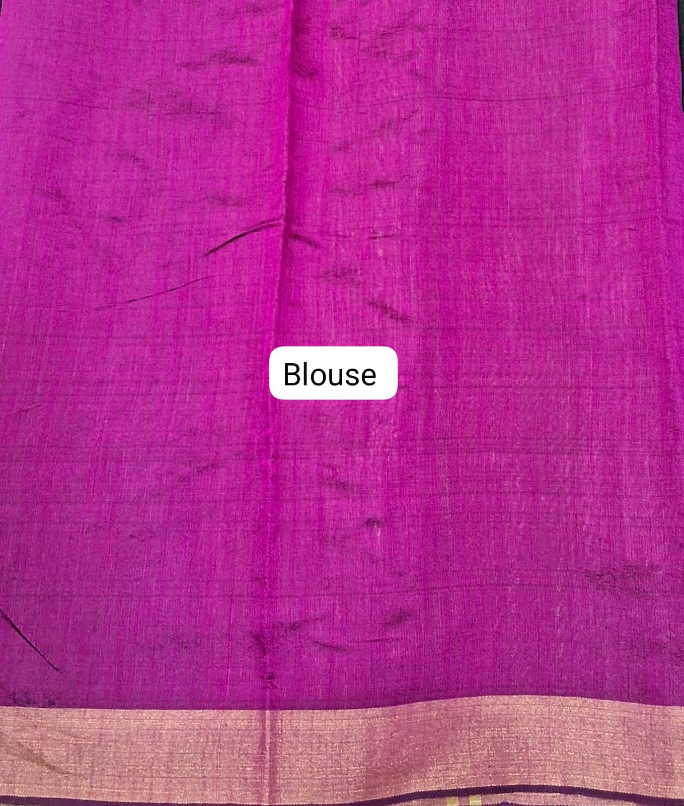 Black Plain Khadhi Pure Pattu Saree blouse