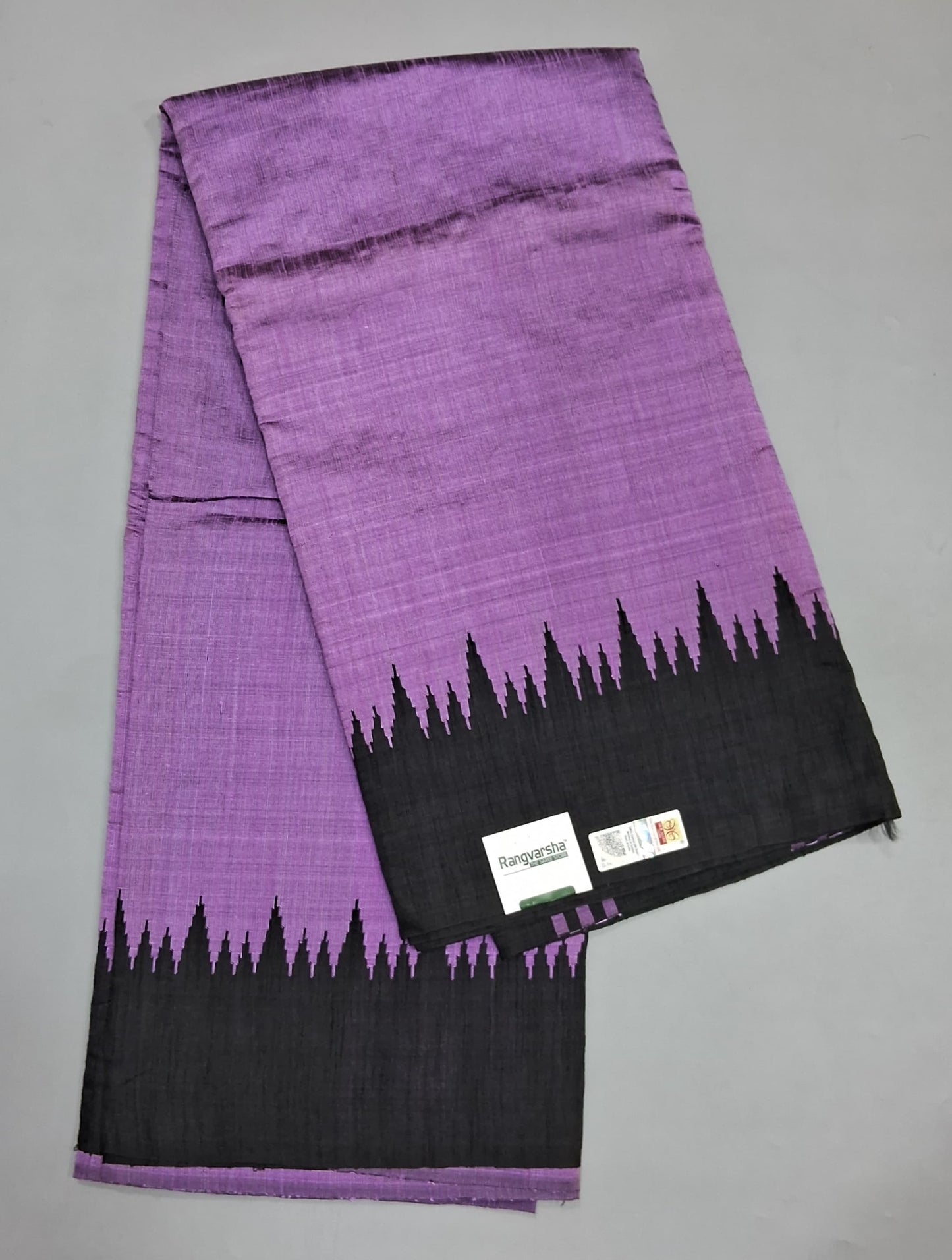 Lavender Plain Khadhi Pure Pattu Saree