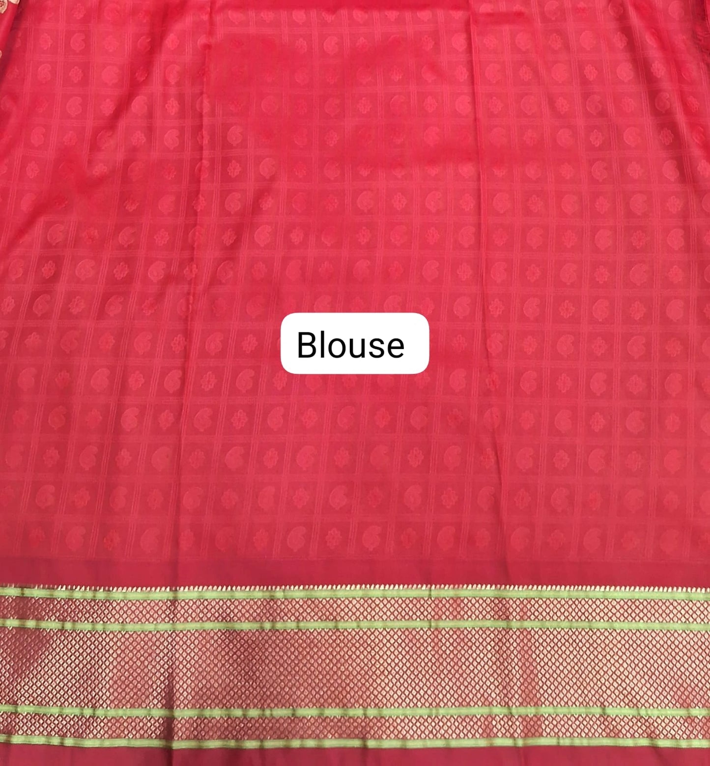 Yellow Paithani Semi Silk Saree Blouse