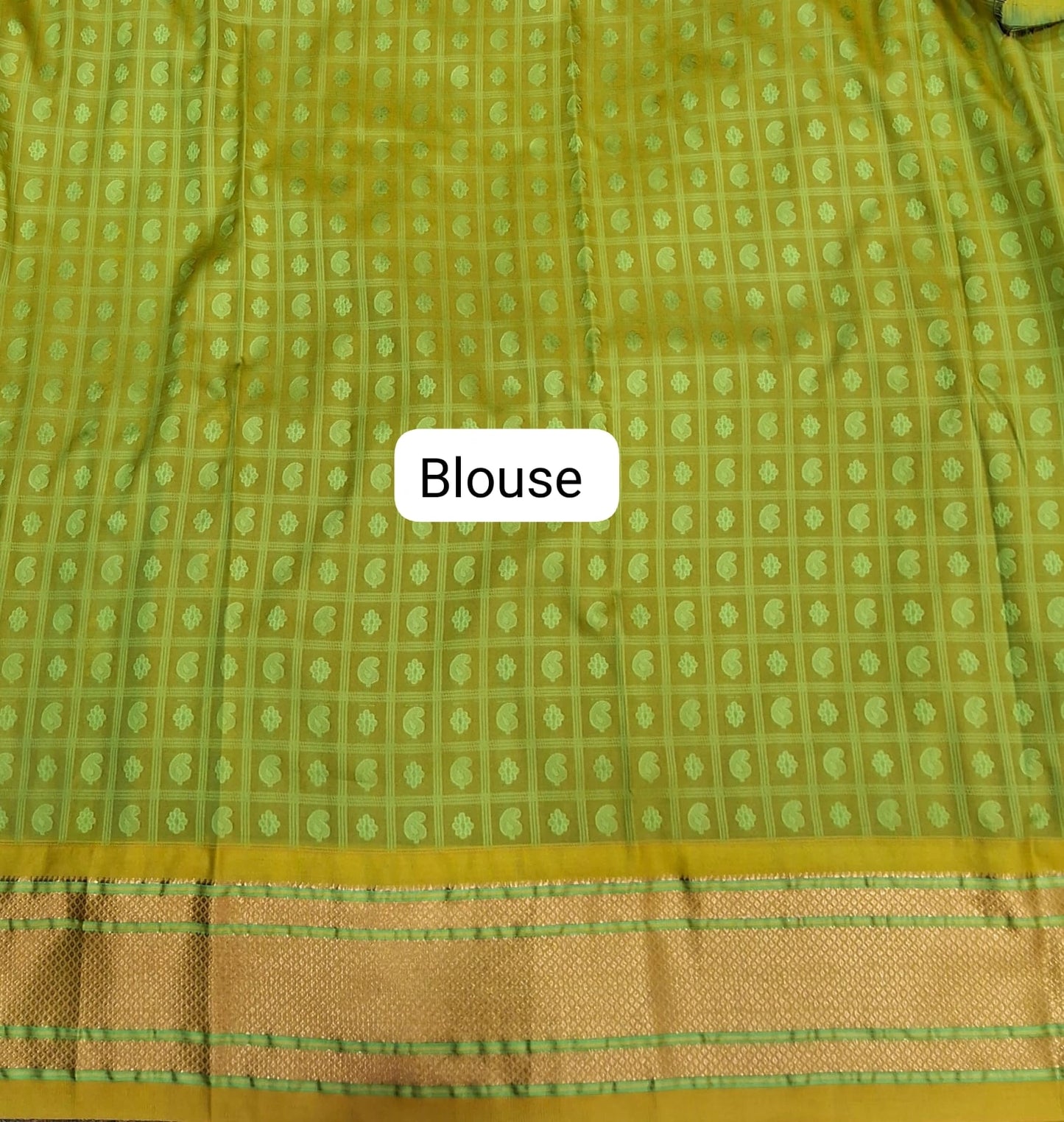 Elegant Navy Blue Paithani Silk Saree Blouse