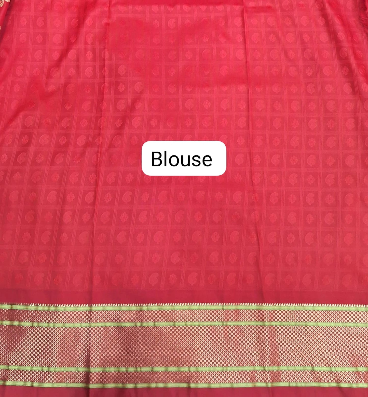 Navy Blue Paithani Silk Saree Blouse