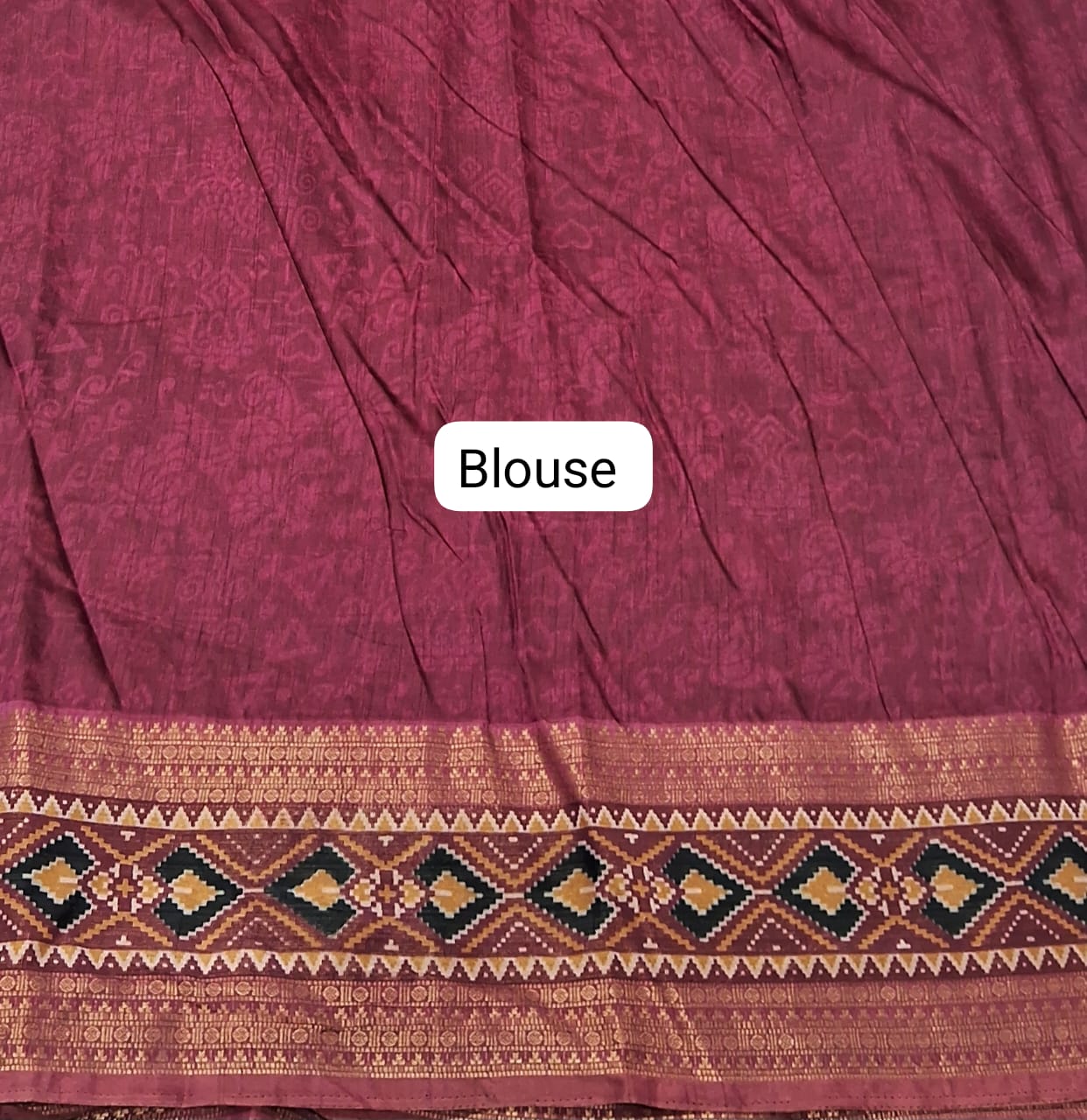 Black Semi Silk Saree blouse