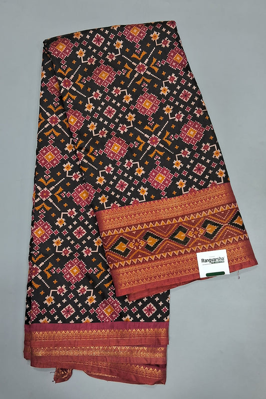 Black Semi Silk Saree