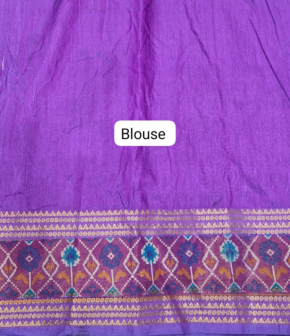 Royal Blue Semi Silk Saree blouse