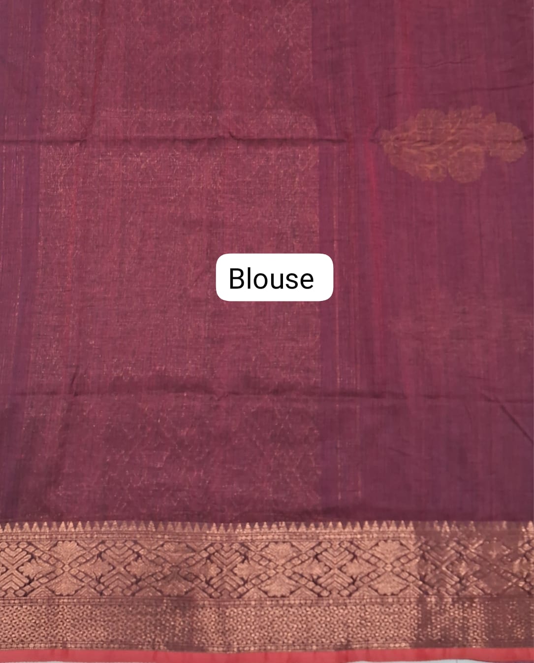 Royal Blue Khadhi Silk Saree Blouse