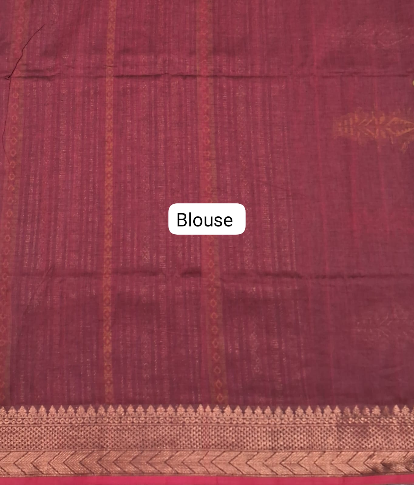 Bottle Green Khadhi Silk Saree Blouse