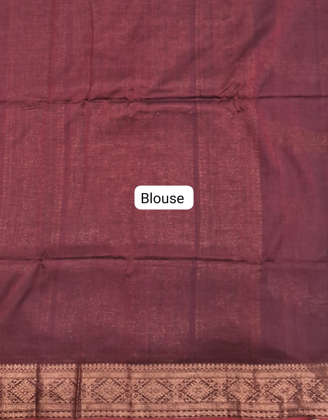 Royal Blue Khadhi Silk Saree Blouse