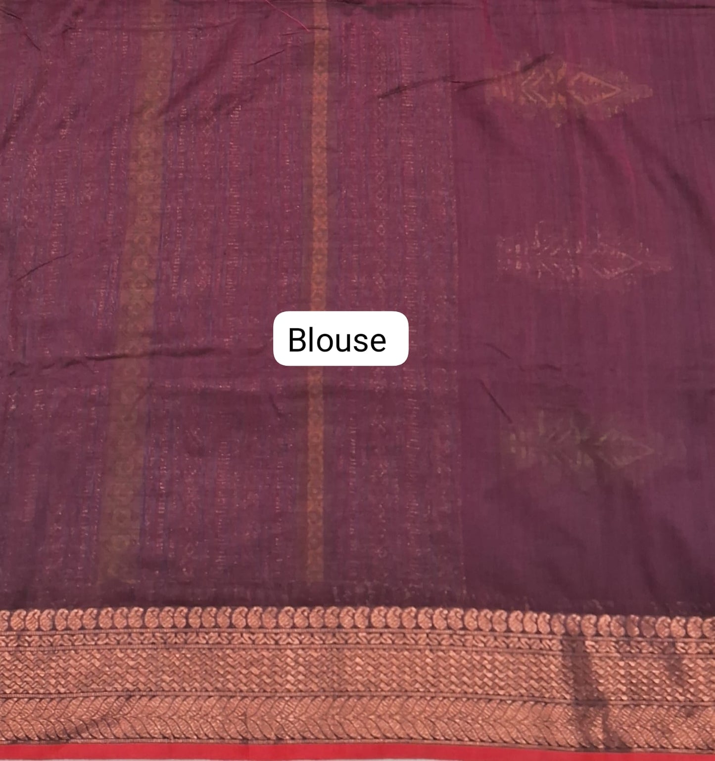 Coffee Brown Khadhi Silk Saree Blouse