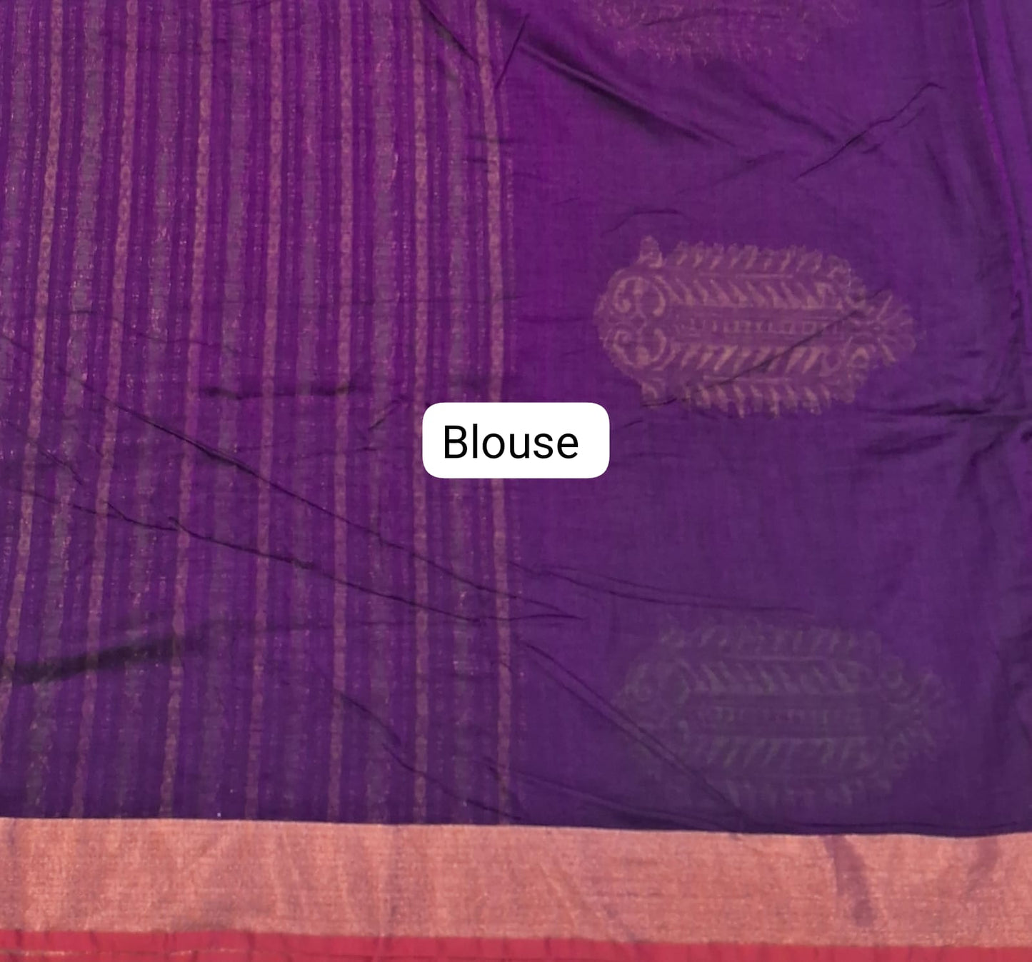 Purple Khadhi Silk Saree Blouse