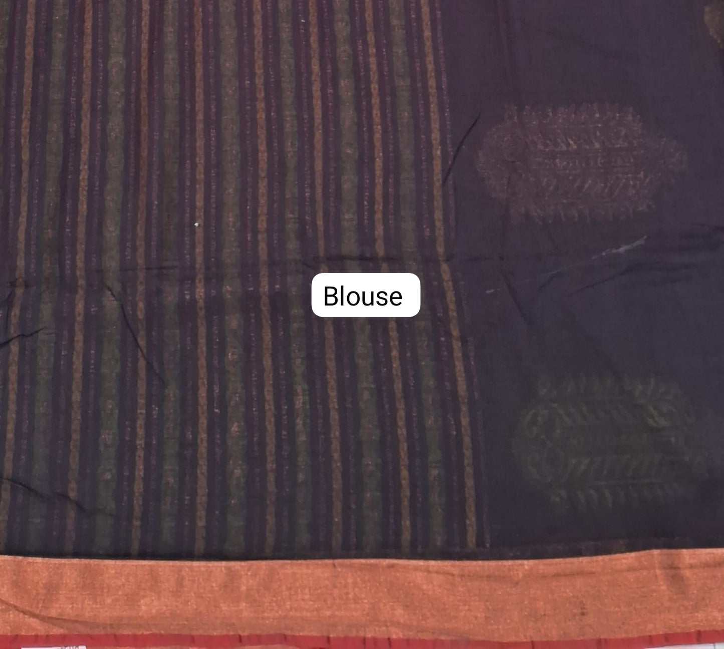 Black Khadhi Silk Saree Blouse