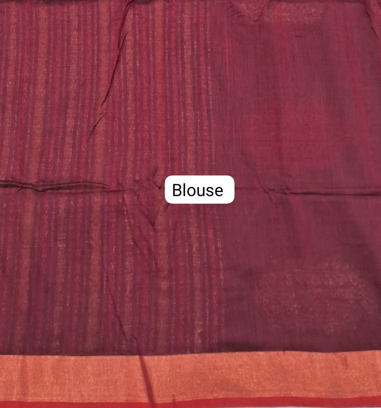 Bottle Green Khadhi Silk Saree Blouse