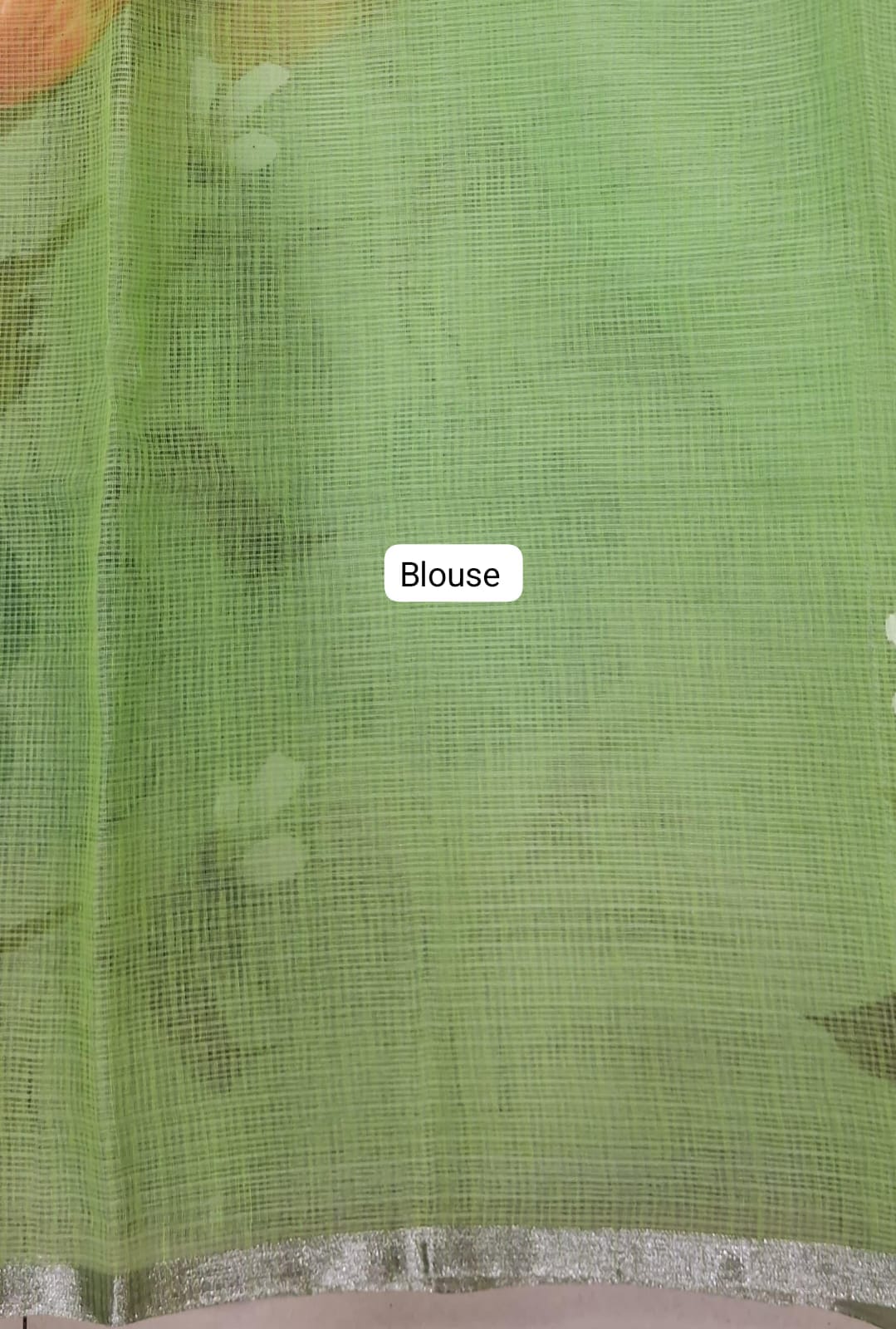 Leaf Green Kota Saree Blouse